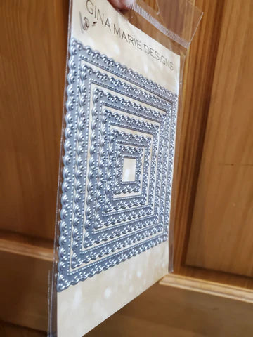 Gina Marie Metal cutting die - Pleated Lace nested Square