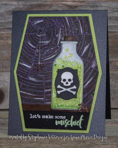 Gina Marie Metal cutting die - POISON BOTTLE & CREEPY CRAWLY BUGS