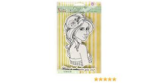 Prima Marketing rubber XL cling stamp 2 pc. - Bloom collection - Ginger