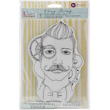 Prima Marketing rubber XL cling stamp 2 pc. - Bloom collection - Quentin