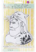Prima Marketing rubber XL cling stamp 2 pc. - Bloom collection - Sphen