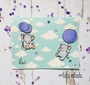 Gina Marie stencil 6x6 - Puffy Clouds