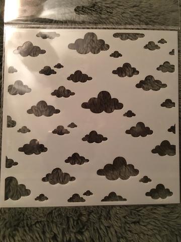 Gina Marie stencil 6x6 - Puffy Clouds