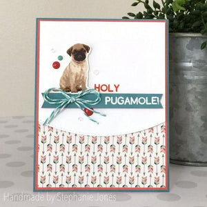 Gina Marie Clear stamp set - Dog - Pug layered