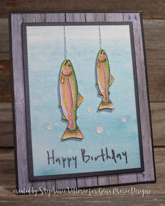 Gina Marie Metal cutting die -  Rainbow trout fish