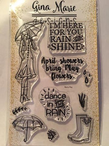 Gina Marie Clear stamp set - Rainy Day