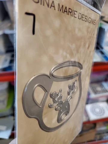 Gina Marie Metal cutting die -  Reindeer Hot Cocoa chocolate