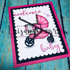 Gina Marie Metal cutting die - welcome baby word