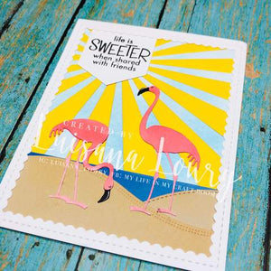 Gina Marie Metal cutting die -  Flamingo Pair set
