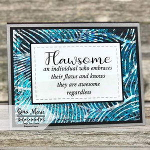 Gina Marie stencil 6x6 - FOSSILIZED pattern