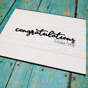 Gina Marie Metal cutting die - Congratulations word