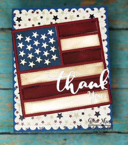 Gina Marie Metal cutting die -  Flag Quilt