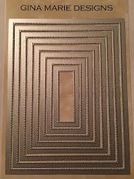 Gina Marie Metal cutting die -  'only' Pierced dots nested rectangle