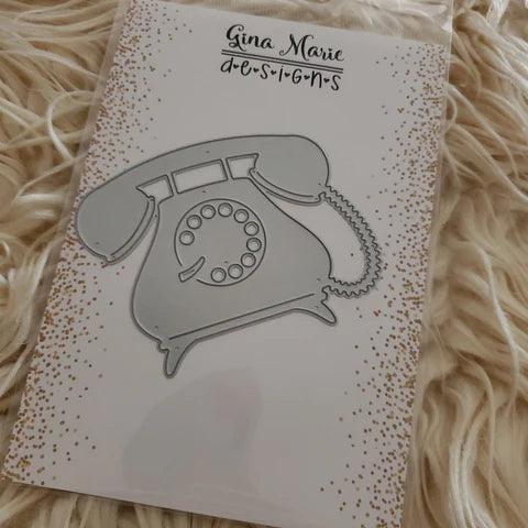 Gina Marie Metal cutting die -  retro telephone