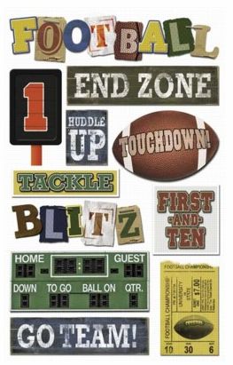 Karen Foster Cardstock Sticker - touchdown Football