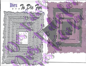 Dies ... to die for metal cutting die - Ruffle edge fabric rectangle