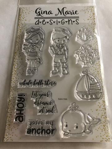 Gina Marie Clear stamp set - Sailor kids