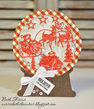 Load image into Gallery viewer, Gina Marie Metal cutting die -  Santa&#39;s sleigh scene cut in and out