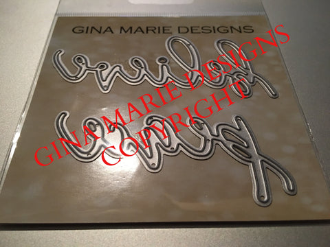Gina Marie Metal cutting die - Believe Peace Script Christmas words