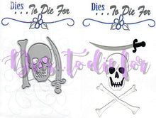 Load image into Gallery viewer, Dies ... to die for LLC metal cutting die - Skull , Bone and Sword - Pirate