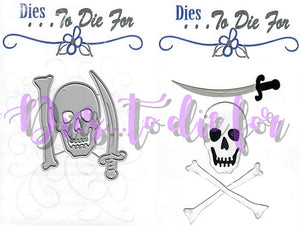 Dies ... to die for LLC metal cutting die - Skull , Bone and Sword - Pirate