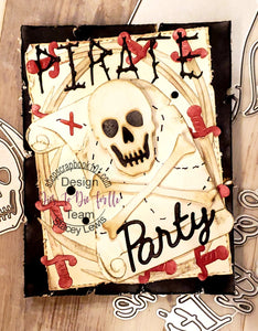 Dies ... to die for LLC metal cutting die - Skull , Bone and Sword - Pirate