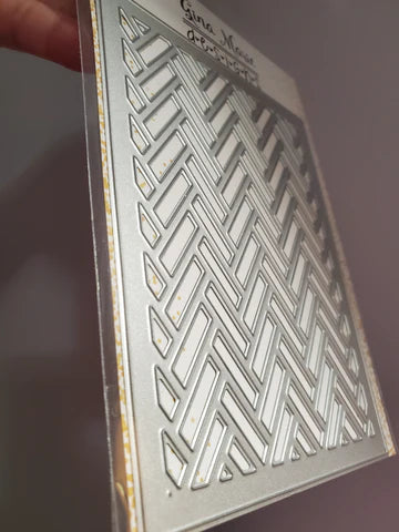 Gina Marie Metal cutting die - Slanted Brick background plate