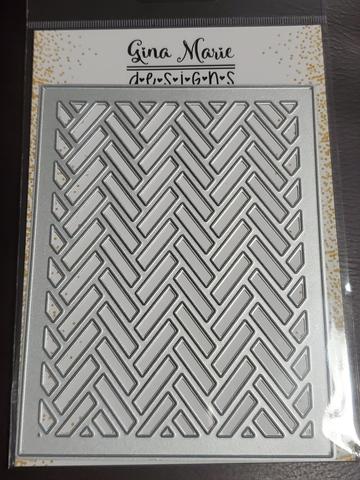 Gina Marie Metal cutting die - Slanted Brick background