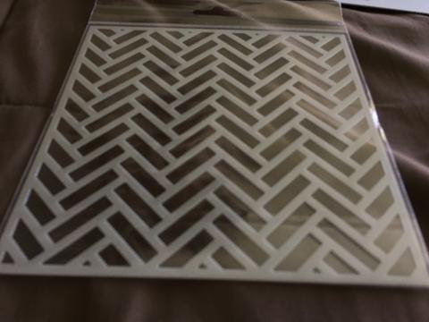 Gina Marie stencil 6x6 - Slanted Brick