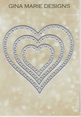 Gina Marie Metal cutting die - Slash stitched heart