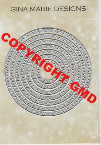 Gina Marie Metal cutting die - Slash stitched Circle