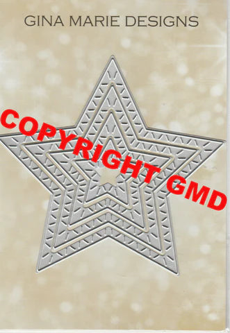 Gina Marie Metal cutting die - Slash stitched star
