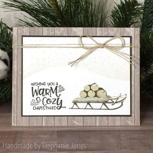 Gina Marie Clear stamp set - Sled layered