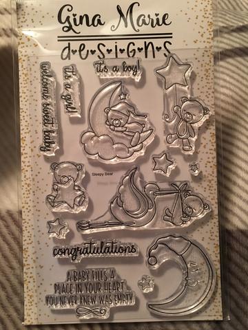 Gina Marie Clear stamp set - Sleepy Bear baby