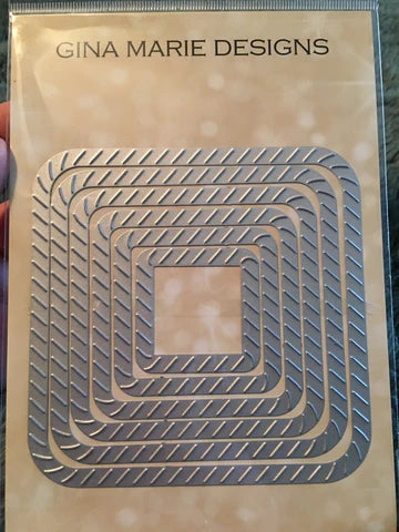 Gina Marie Metal cutting die - Just stitches slash stitched rounded square
