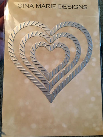 Gina Marie Metal cutting die - Just stitches slash stitched heart