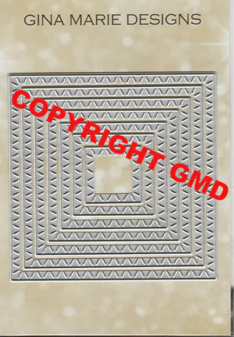 Gina Marie Metal cutting die - Slash stitched Square