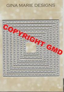 Gina Marie Metal cutting die - Slash stitched Square