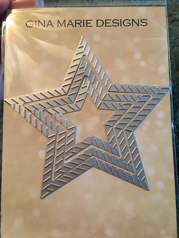 Gina Marie Metal cutting die - Just stitches slash stitched star
