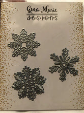Load image into Gallery viewer, Gina Marie Metal cutting die - Snowflake trio