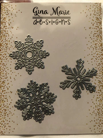 Gina Marie Metal cutting die - Snowflake trio