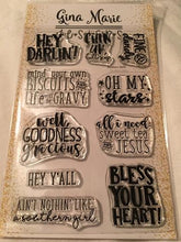 Load image into Gallery viewer, Gina Marie Clear stamp set - Southern Sayings
