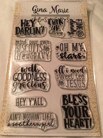 Gina Marie Clear stamp set - Southern Sayings