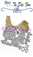 Load image into Gallery viewer, Dies ... to die for LLC metal cutting die - Squirrels , Nuts about you word and Acorns
