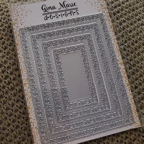 Gina Marie Metal cutting die - Stained Glass Rectangle