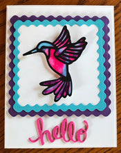 Load image into Gallery viewer, Gina Marie Metal cutting die - Stained Glass Hummingbird