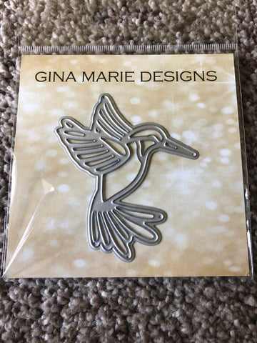 Gina Marie Metal cutting die - Stained Glass Hummingbird