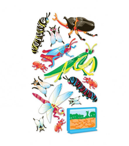 Sticko Dimensional sticker sheet - Metallic bugs