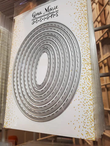 Gina Marie Metal cutting die - Stitched oval