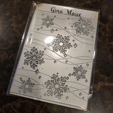 Load image into Gallery viewer, Gina Marie Metal cutting die -  stitched snowflake pinpoint background plate